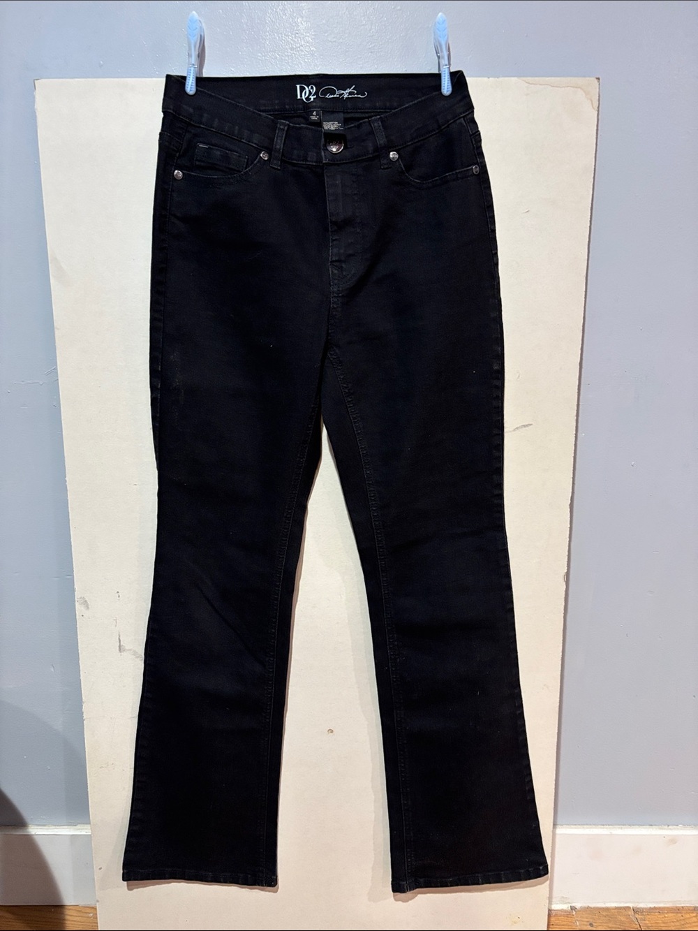 DG2 by Diane Gilman Black Flare Jeans